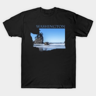 Washington State Outline (Along the Pacific Coast) T-Shirt